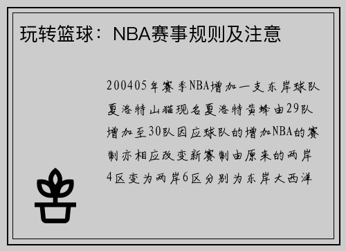 玩转篮球:NBA赛事规则及注意